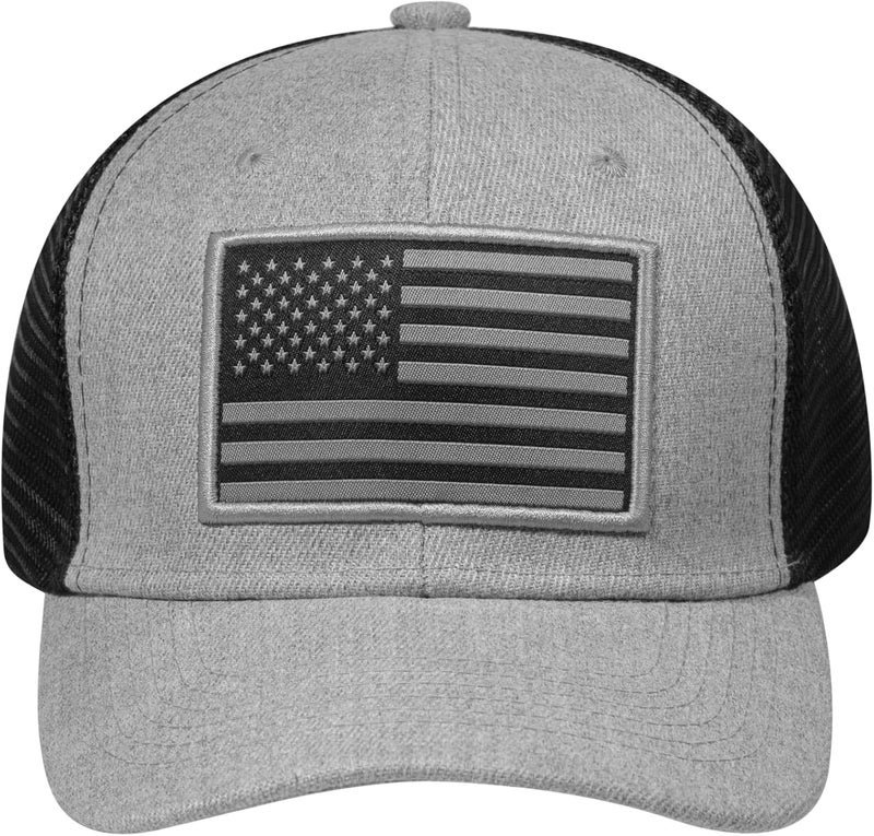 AURR American Flag Trucker Hat, Patriotic Baseball Cap for Men & Women, Breathable Mesh Adjustable Snapback, USA Flag Patch - Image 2